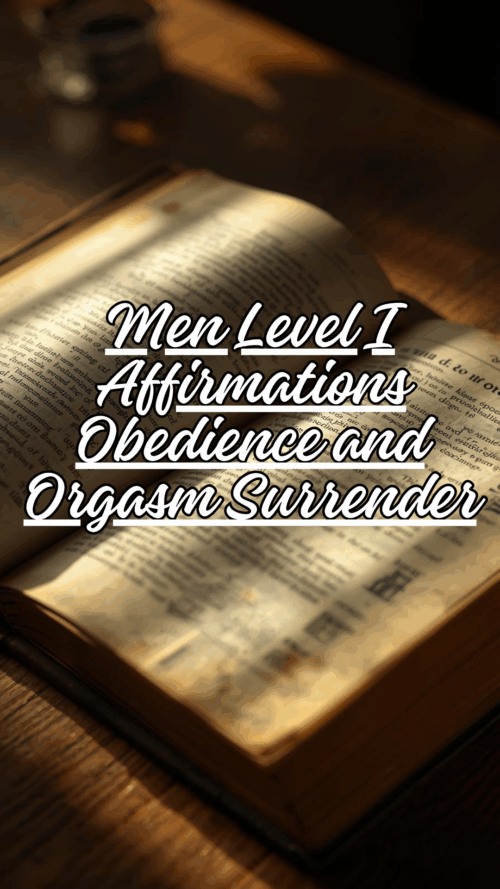 Men Level I Affirmations Obedience and Orgasm Surrender